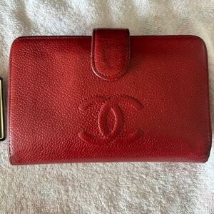 💖 Authentic Chanel Timeless CC Zip French Wallet w/Authenticity Card!!